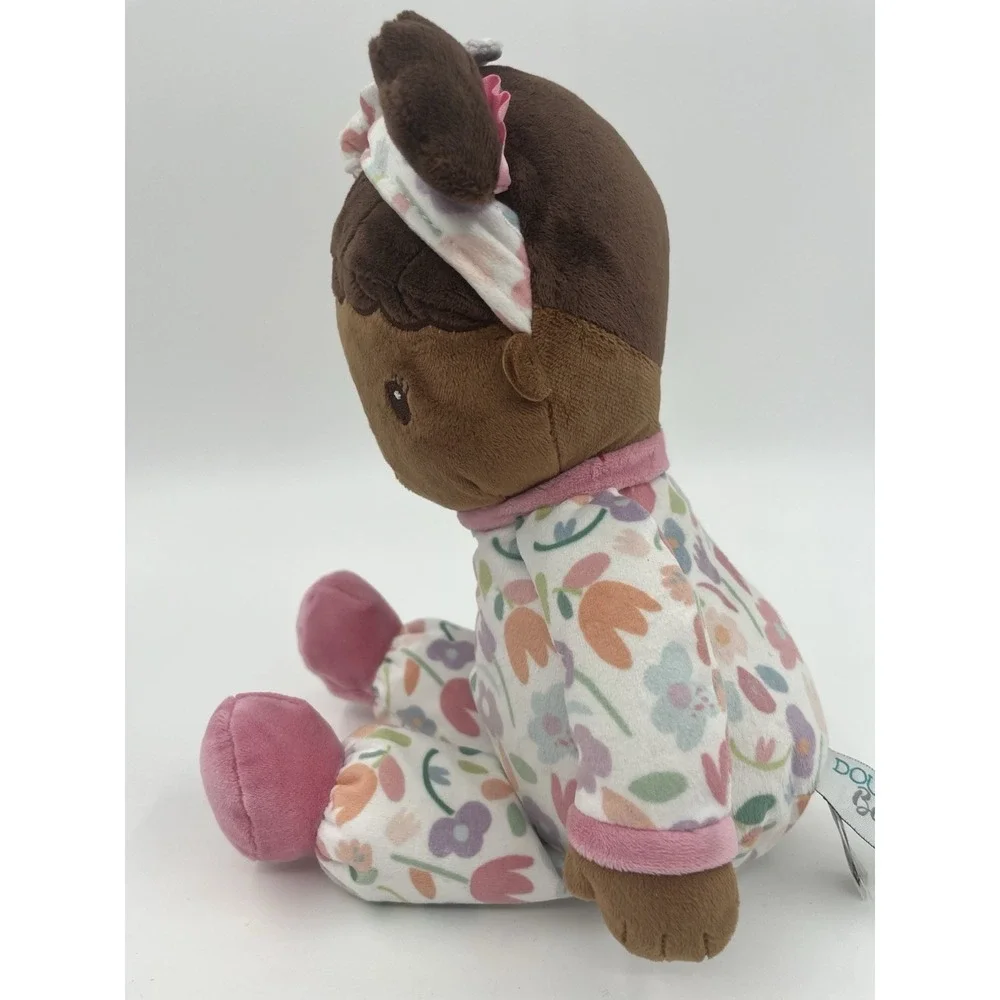 Douglas Baby Lola Blossom Doll 2024 Brown Soft Plush Embroidered Features EUC